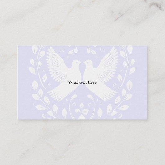 Carte de visite de Peace Doves (Dos)