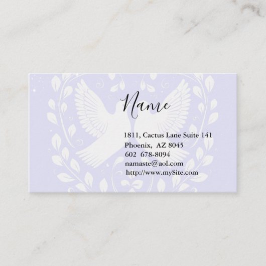 Carte de visite de Peace Doves (Devant)