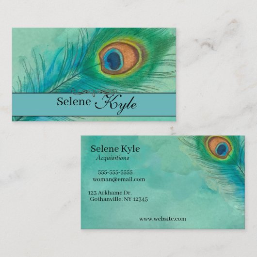 Carte de visite de Peacock (Devant / Derrière)