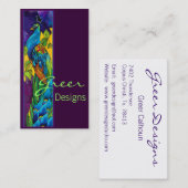 Carte de visite de Peacock exotique (Devant / Derrière)