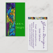 Carte de visite de Peacock exotique (Devant / Derrière)