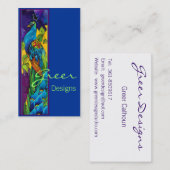 Carte de visite de Peacock exotique (Devant / Derrière)