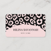 Carte de visite de peau de Cheetah noir (Devant)