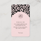 Carte de visite de peau de Cheetah noir (Dos)