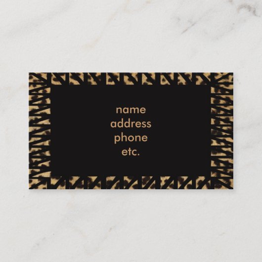 carte de visite de peau de léopard (Devant)