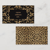 carte de visite de peau de léopard (Devant / Derrière)