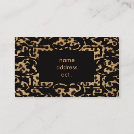 carte de visite de peau de léopard (Devant)