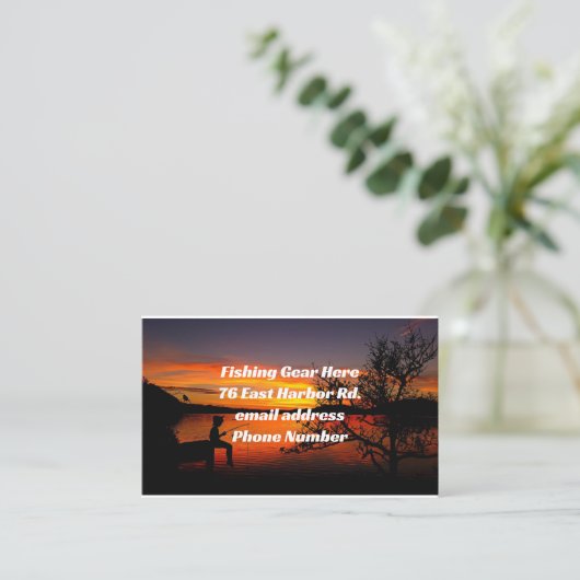 Carte de visite de pêche (Debout devant)
