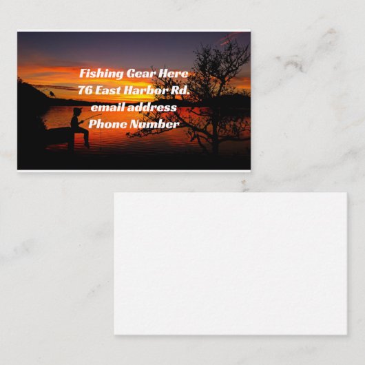 Carte de visite de pêche (Devant / Derrière)