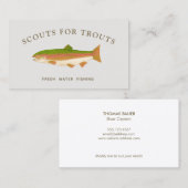 Carte de visite de pêche en eau douce de la truite (Devant / Derrière)