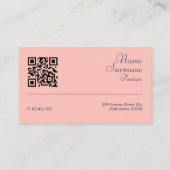 Carte de visite de pêche légère de code QR minimal (Dos)