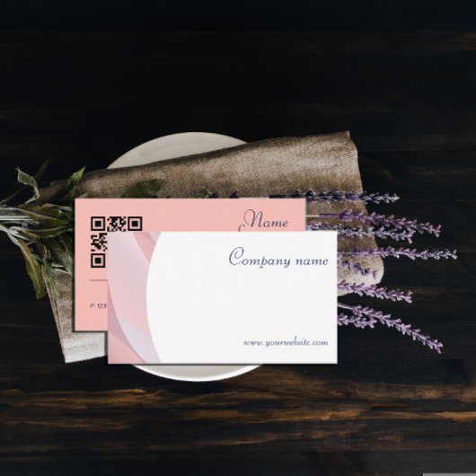 Carte de visite de pêche légère de code QR minimal