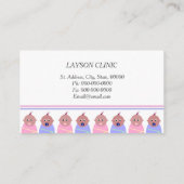 Carte de visite de pédiatre de bébé/bébé (Dos)