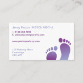 Carte de visite de pédicure (Dos)