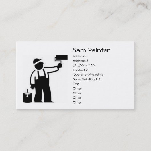 Carte de visite de peintre (Devant)