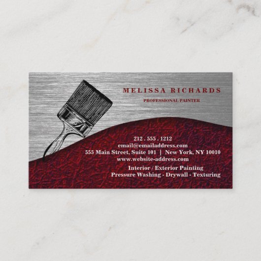 Carte de Visite de Peintre (Devant)