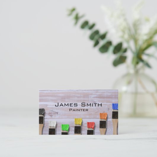 Carte de visite de peintre (Debout devant)