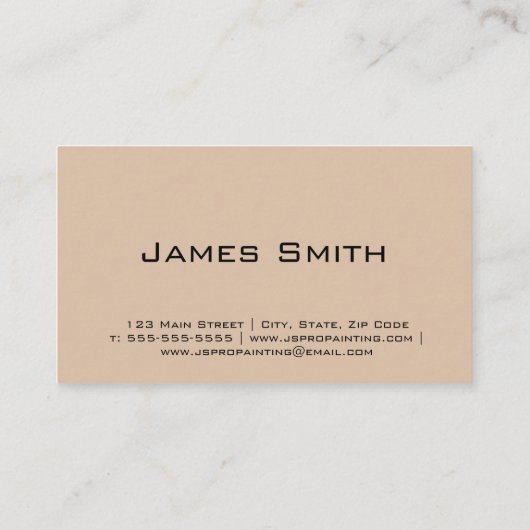 Carte de visite de peintre (Dos)