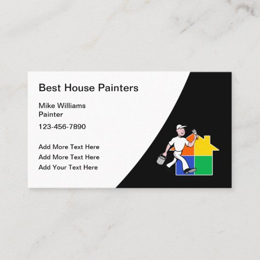 Carte de visite de peintre Best House Dersign (Devant)