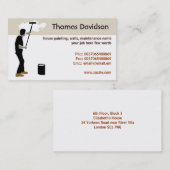 carte de visite de peintre de maison (Devant / Derrière)