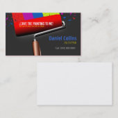 Carte de visite de peintre de rouleau de peinture (Devant / Derrière)