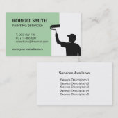 Carte de visite de peintre en silhouette (Devant / Derrière)