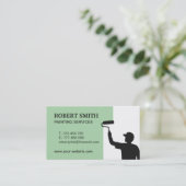 Carte de visite de peintre en silhouette (Debout devant)