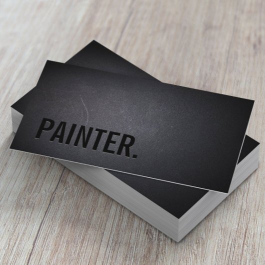 Carte de visite de peintre professionnel Black Out