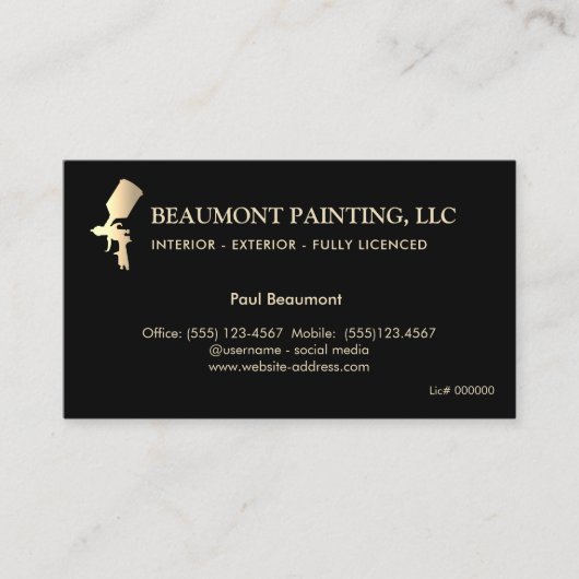 Carte de visite de peintre Spray (Devant)