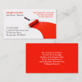 Carte de visite de peinture (Devant / Derrière)