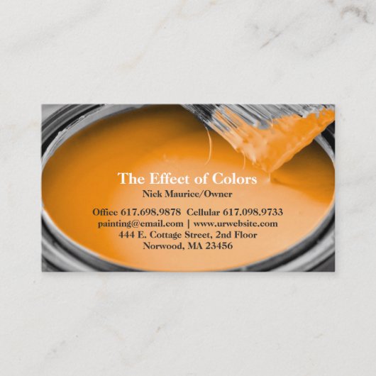 Carte de visite de peinture (Devant)