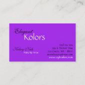 Carte de visite de peinture à l'encre rose chaud (Dos)