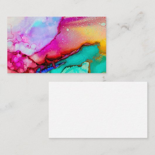 Carte de visite de peinture aquarelle (Devant / Derrière)