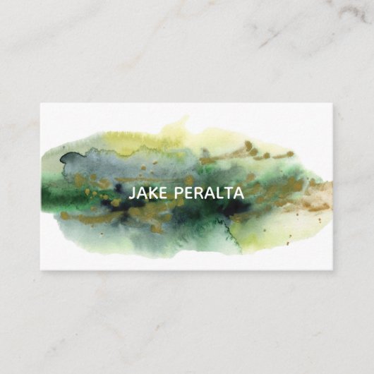 Carte de visite de peinture aquarelle (Devant)