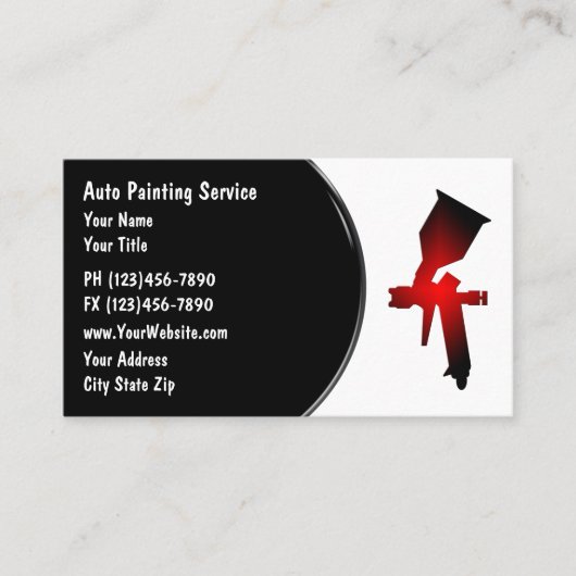 Carte de visite de peinture automobile (Devant)