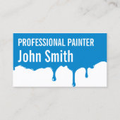 Carte de visite de peinture bleu (Devant)