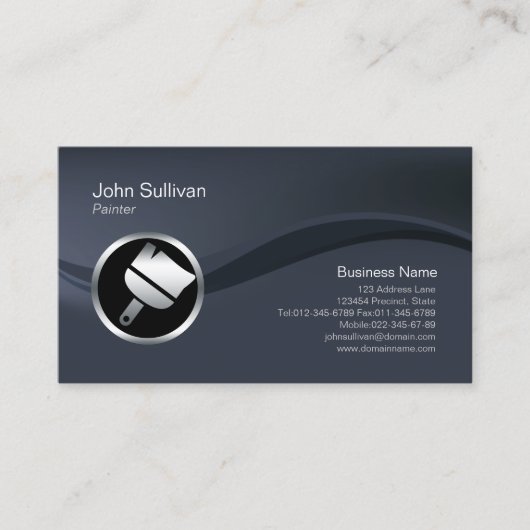 Carte de visite de peinture Chrome Peinture pincea (Devant)