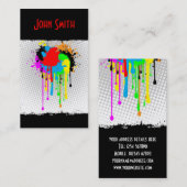 Carte de visite de peinture de grunge (Devant / Derrière)