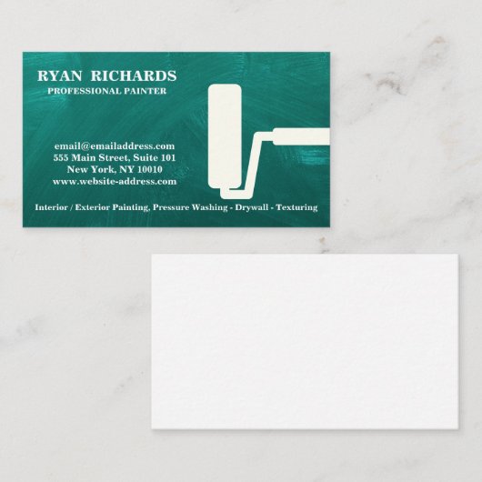 Carte de visite de peinture de la maison de tablea (Devant / Derrière)