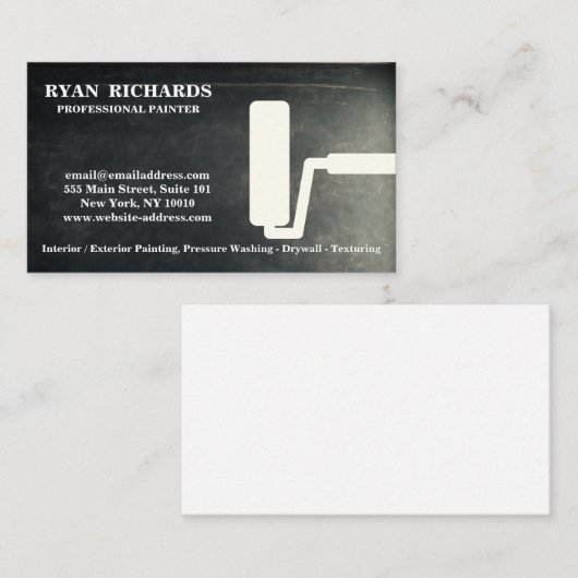 Carte de visite de peinture de la maison de tablea (Devant / Derrière)