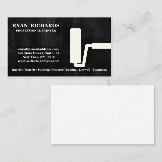 Carte de visite de peinture de la maison en tablea (Devant / Derrière)