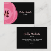 Carte de visite de peinture de tulipe de roses (Devant / Derrière)