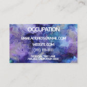 carte de visite de peinture gras (Dos)