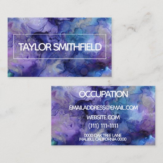 carte de visite de peinture gras (Devant / Derrière)