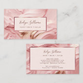 Carte de visite de peinture rose épais (Devant / Derrière)