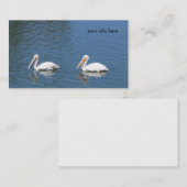 carte de visite de pélicans blancs (Devant / Derrière)
