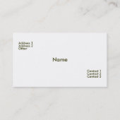 Carte de visite de pelouse (Dos)