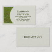 Carte de visite de pelouse (Devant / Derrière)