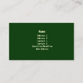 Carte de visite de pelouse et de paysage (Dos)