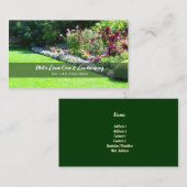 Carte de visite de pelouse et de paysage (Devant / Derrière)